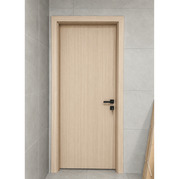 Modern light color WPC door
