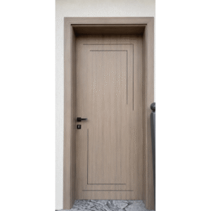 Modern light color WPC door (2)