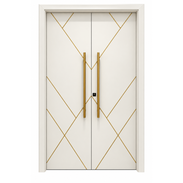 Modern white WPC Door (1) Modern white WPC Door – standard size | waterproof, stylish & durable